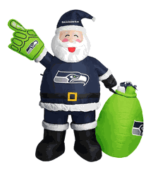 Seattle Seahawks 7 FT Inflatable Santa (S)