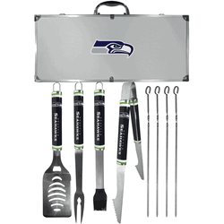 Seattle Seahawks 8 pc Logo BBQ Set