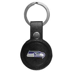 Seattle Seahawks AirTag Compatible Leather Key Chain
