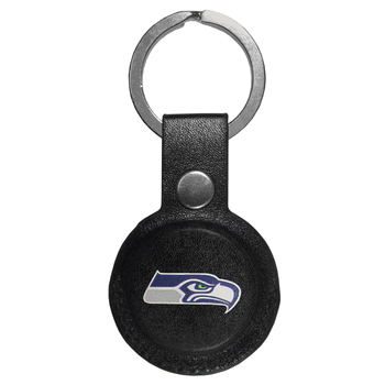 Seattle Seahawks AirTag Compatible Leather Key Chain