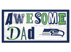 Seattle Seahawks Awesome Dad 6x12 Sign