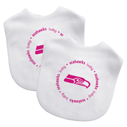 Seattle Seahawks Baby Bibs 2-Pack - Pink