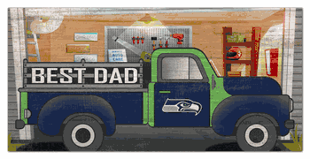 Seattle Seahawks Best Dad Truck 6x12 Sign
