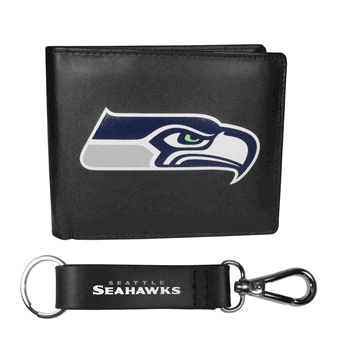 Seattle Seahawks Bi-fold Wallet & Strap Key Chain