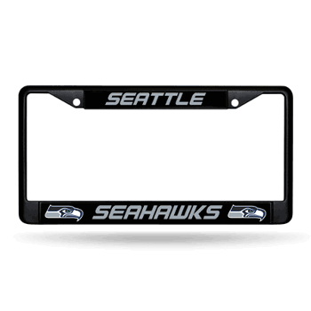Seattle Seahawks  Black Chrome Frame with Plastic Inserts 12