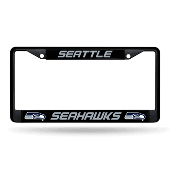 Seattle Seahawks Black Chrome Frame with Plastic Inserts 12