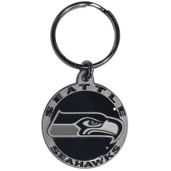 Seattle Seahawks Carved Metal Key Chain