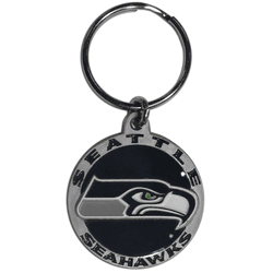 Seattle Seahawks Carved Metal Key Chain