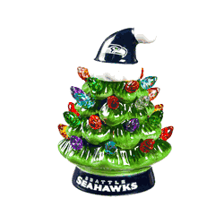 Seattle Seahawks Christmas Tree 4 Inch LED Tabletop