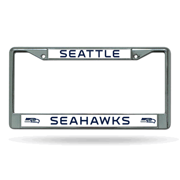 Seattle Seahawks Standard Chrome Frame with Plastic Inserts 12
