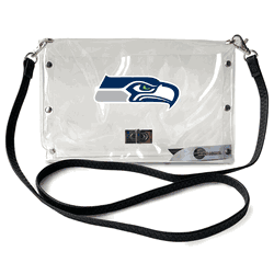 Seattle Seahawks Clear Envelope Purse STRAP