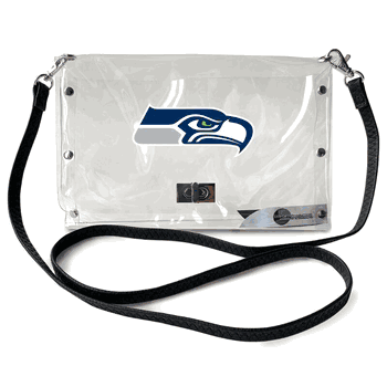 Seattle Seahawks Clear Envelope Purse STRAP