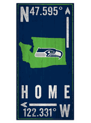 Seattle Seahawks Coordinate 6x12 Sign