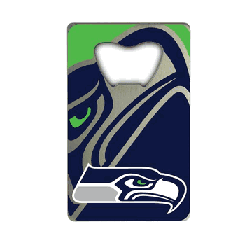 Seattle Seahawks Credit Card Style Bottle Opener - 2 x 3.25