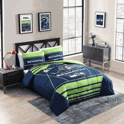Seattle Seahawks Crosser Bedding Comforter Set F/Q