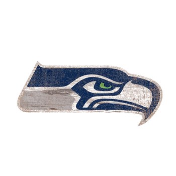 Seattle Seahawks Distressed Logo Cutout Sign