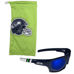 Seattle Seahawks Edge Wrap Sunglass and Bag Set