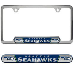 Seattle Seahawks Embossed License Plate Frame, 6.25in x 12.25in