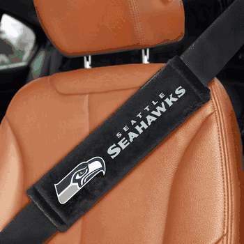 Seattle Seahawks Embroidered Seatbelt Pad - 2 Pieces