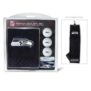 Seattle Seahawks Embroidered Towel Golf Gift Set