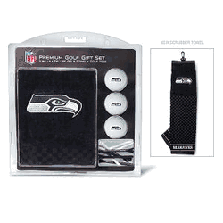 Seattle Seahawks Embroidered Towel Golf Gift Set