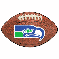 Seattle Seahawks Football Rug - 20.5in. x 32.5in., NFL Vintage