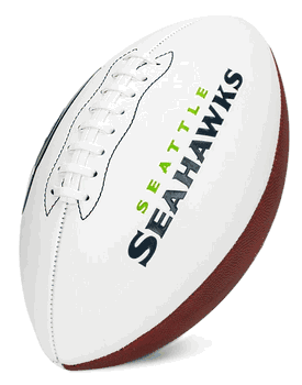 Seattle Seahawks Franklin NFL Team Signature Autograph White Panel Football
