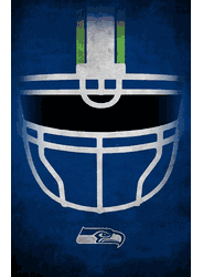 Seattle Seahawks Ghost Helmet 17x26