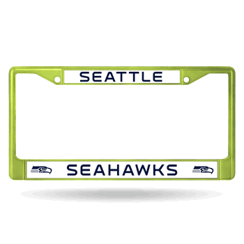 Seattle Seahawks Green Colored Chrome Frame