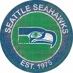 Seattle Seahawks Heritage Logo Round Sign