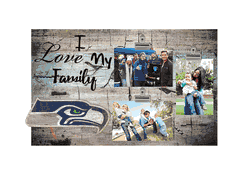 Seattle Seahawks I Love my Family Clip Frame