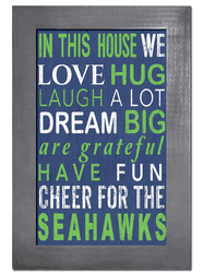 Seattle Seahawks In This House Sign