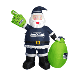Seattle Seahawks Inflatable Santa