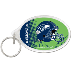Seattle Seahawks Key Ring Acrylic Oval