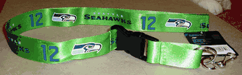 Seattle Seahawks Lanyard Breakaway with Key Ring Style 12th Man Green Design