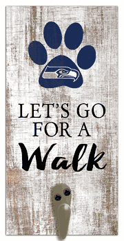 Seattle Seahawks Leash Holder 6x12 Sign