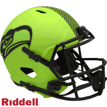 Seattle Seahawks NFL Helmet Riddell Replica Full Size Speed Style Rave Alternate RAVE