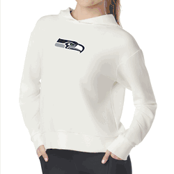 Seattle Seahawks NFL Kadi Waffle Hoodie Coconut Cream Small