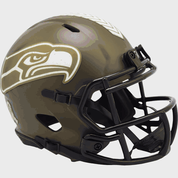 Seattle Seahawks NFL Mini Speed Football Helmet SALUTE TO SERVICE