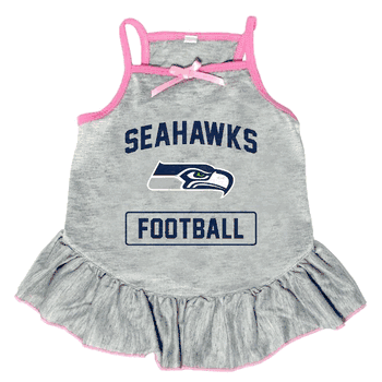 Seattle Seahawks Pet Dress Grey Type Large