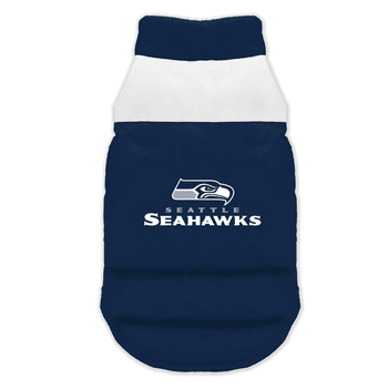Seattle Seahawks Pet Parka Puff Vest Large