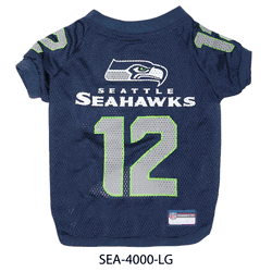 Seattle Seahawks Pet Raglan Jersey #12 Large