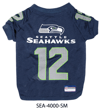 Seattle Seahawks Pet Raglan Jersey #12 Small