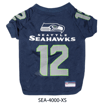 Seattle Seahawks Pet Raglan Jersey #12 X-Small