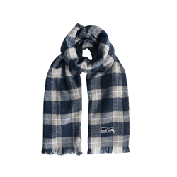 Seattle Seahawks Plaid Blanket Scarf NV-GRY