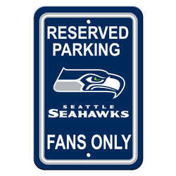 Seattle Seahawks Plastic Parking Sign - Reserved Parking