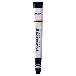 Seattle Seahawks Putter Grip (White with colored stripes)