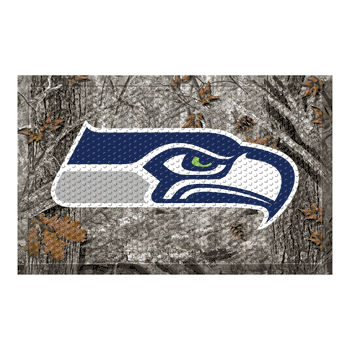 Seattle Seahawks Rubber Scraper Door Mat Camo