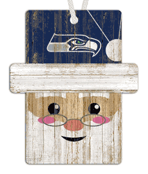 Seattle Seahawks Santa Ornament