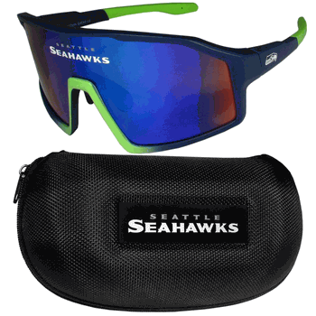 Seattle Seahawks Shield Sunglasses with Case